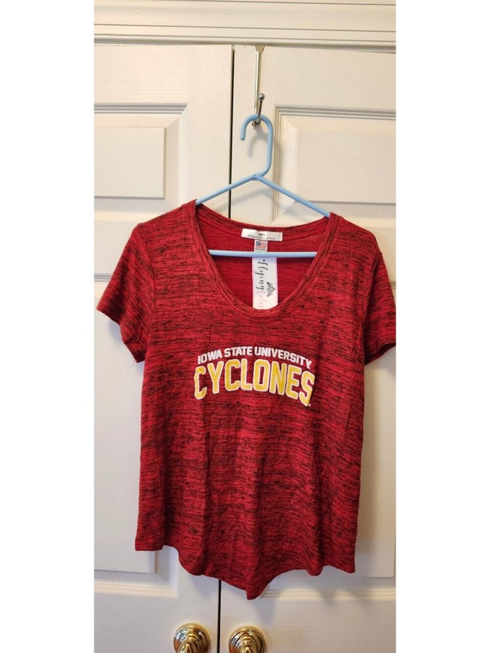 New Women Flying Colors Iowa State University Cyclones Short Sleeve Top Size M